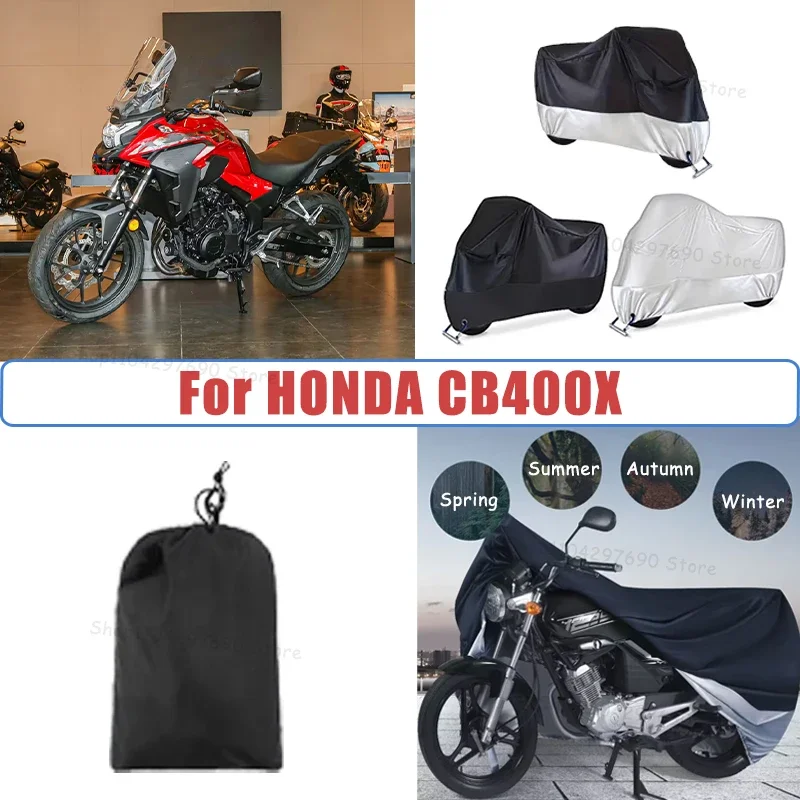 210D Oxford Motorcycle Cover Waterproof All Season UV Protection For HONDA CB400X Anti-Tear Windproof Motorbike Cover