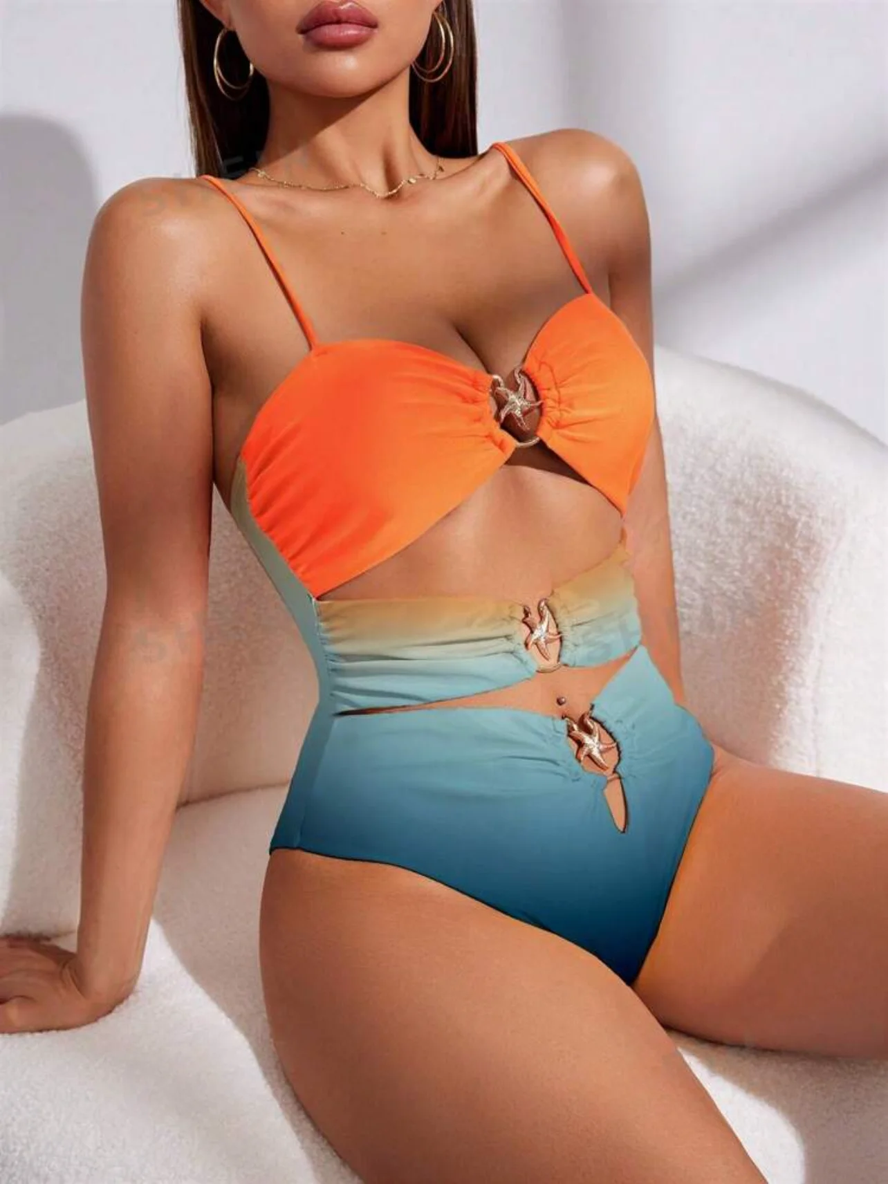 Sexy 2026 Push Up Bikini Set One Piece Swimwear Hollow Out Biquini Swimsuit Print Monokini Retro Brazilian BathingSuit Beachwear