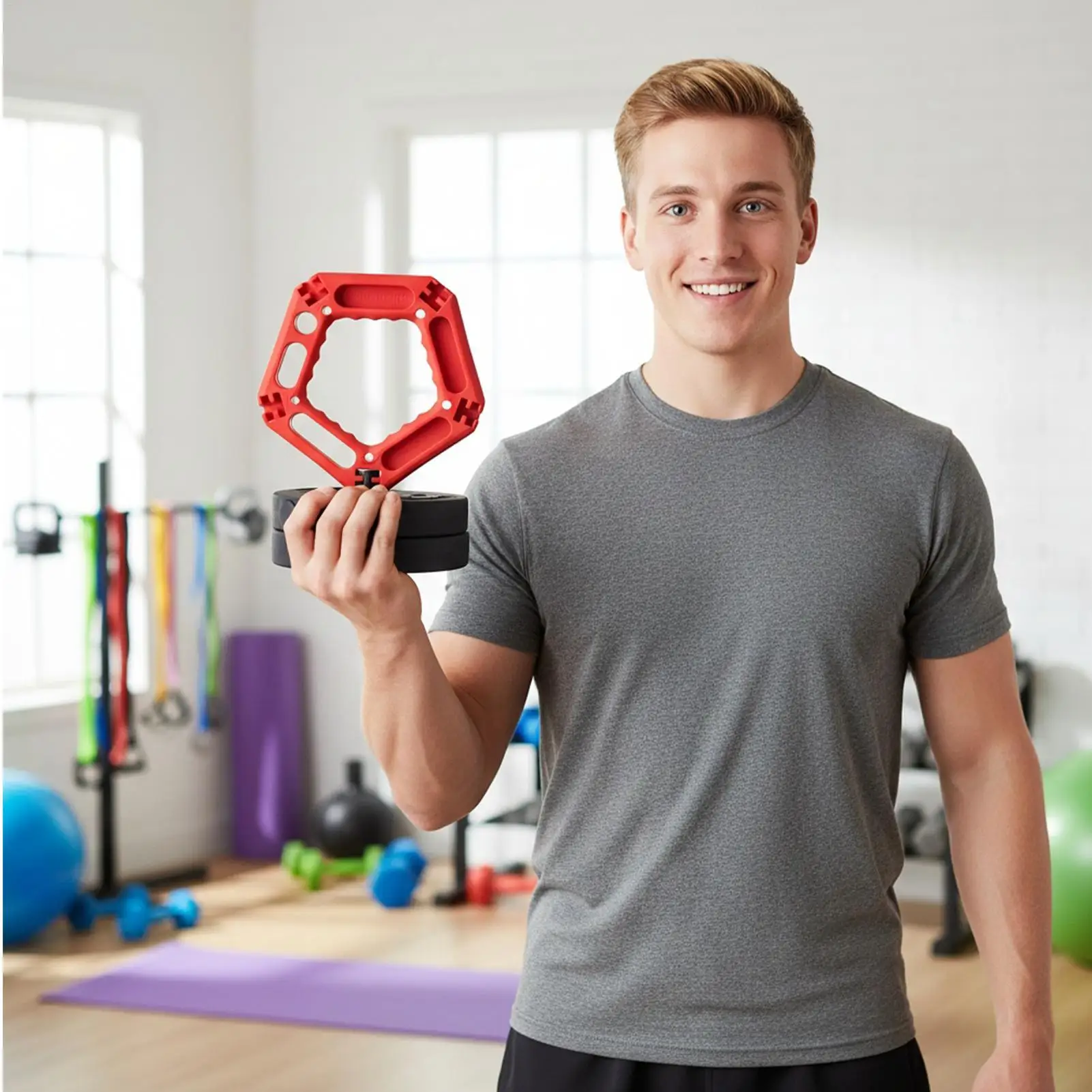 Finger Exerciser Ergonomic Forearm Strength Training Equipment Dumbbell Attachment Finger Exerciser For Youth Teens Grandma