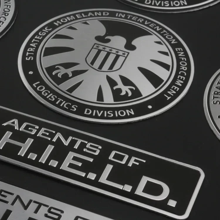 Aluminium Trail Rated Round for AGENTS OF SHIELD Emblem Badge for Motorcycle Body Patch Trunk Styling Sticker Auto Accessories