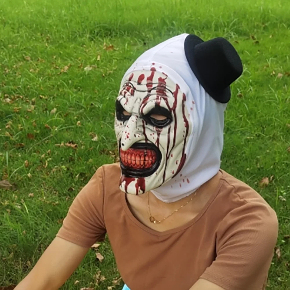 قناع تنكري مخيف من اللاتكس الناعم، دعائم تنكرية للحفلات الواقعية للجنسين، دعائم بيت الأشباح