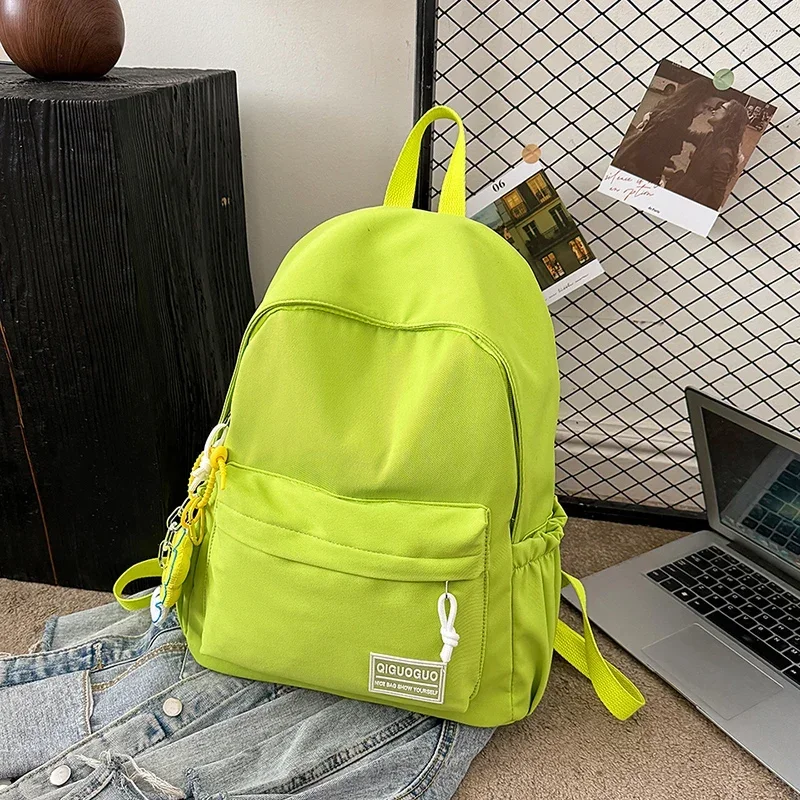 Nylon Zipper 2024 Hot Selling Backpack Solid Color Softback Soft Handle Casual Backpack Air Cushion Back Soft Designer Handbag