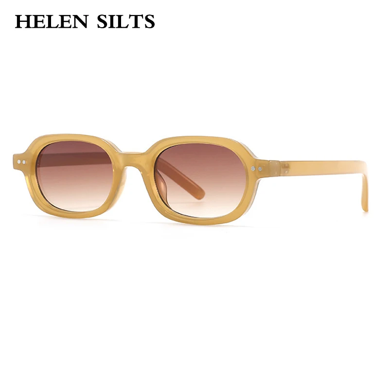 

Fashion Classic Oval Sunglasses Women Fashion Vintage Gradient Sun Glasses Men Luxury Brand Designer Rivet Punk Sun GlassesUV400