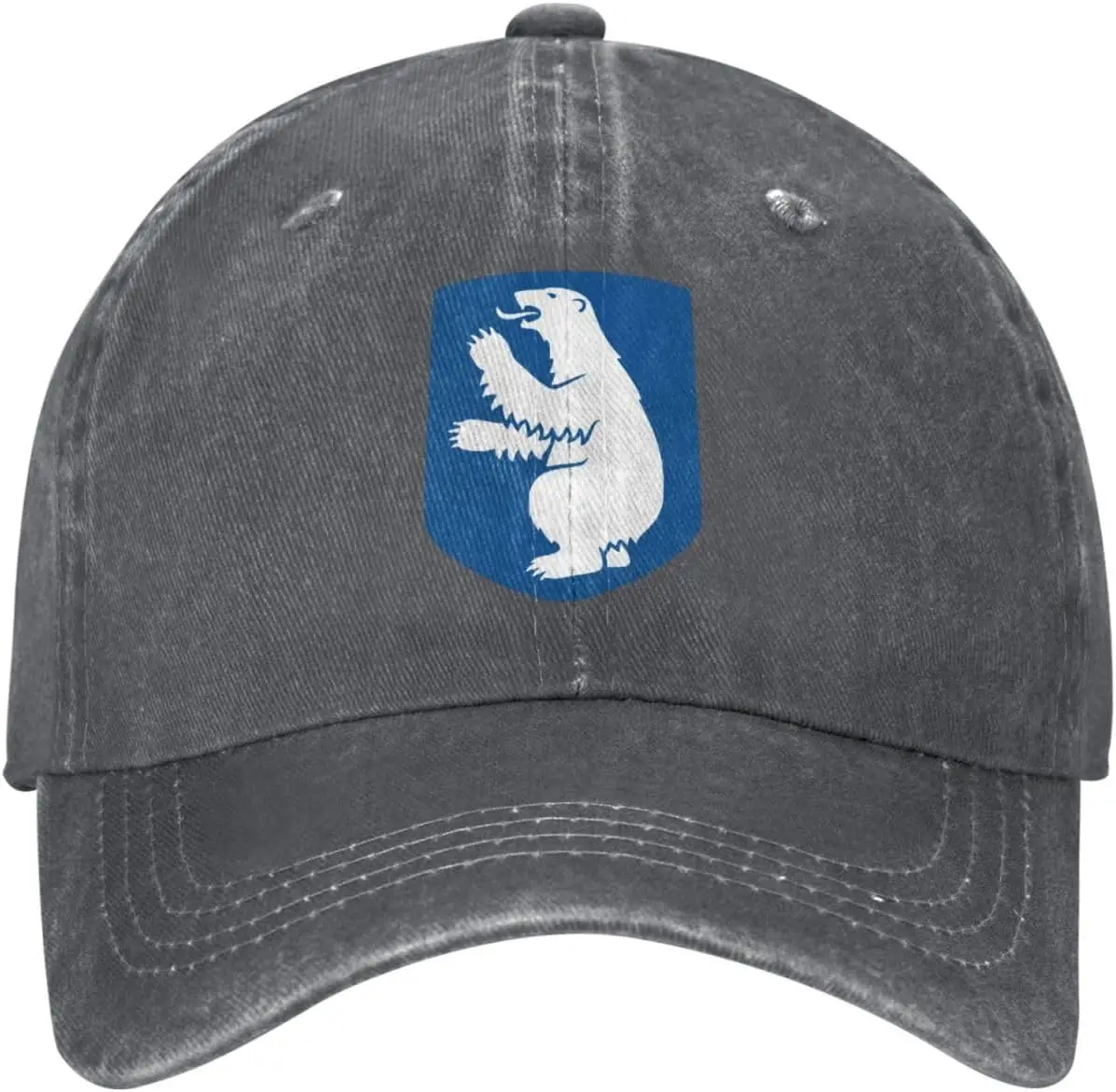 

Baseball Cap Black Adjustable Washed Denim Dad Hat Twill Cotton Distressed Vintage Coat of Arms of Greenland Trucker Caps