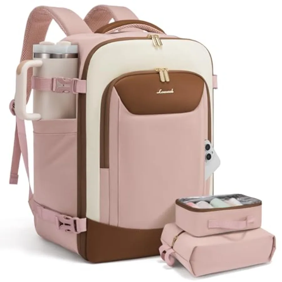 

40L Travel Backpack for Women Men, Large Carry on Backpack for Airplanes TSA Personal Item Travel Bag fits 15.6" Laptop, Waterp