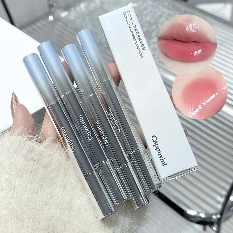 Cappuvini-brillo de labios con esencia ligera, hidratante, duradero y fácil de aplicar, blanqueamiento, esmalte de labios desnudo, cosméticos