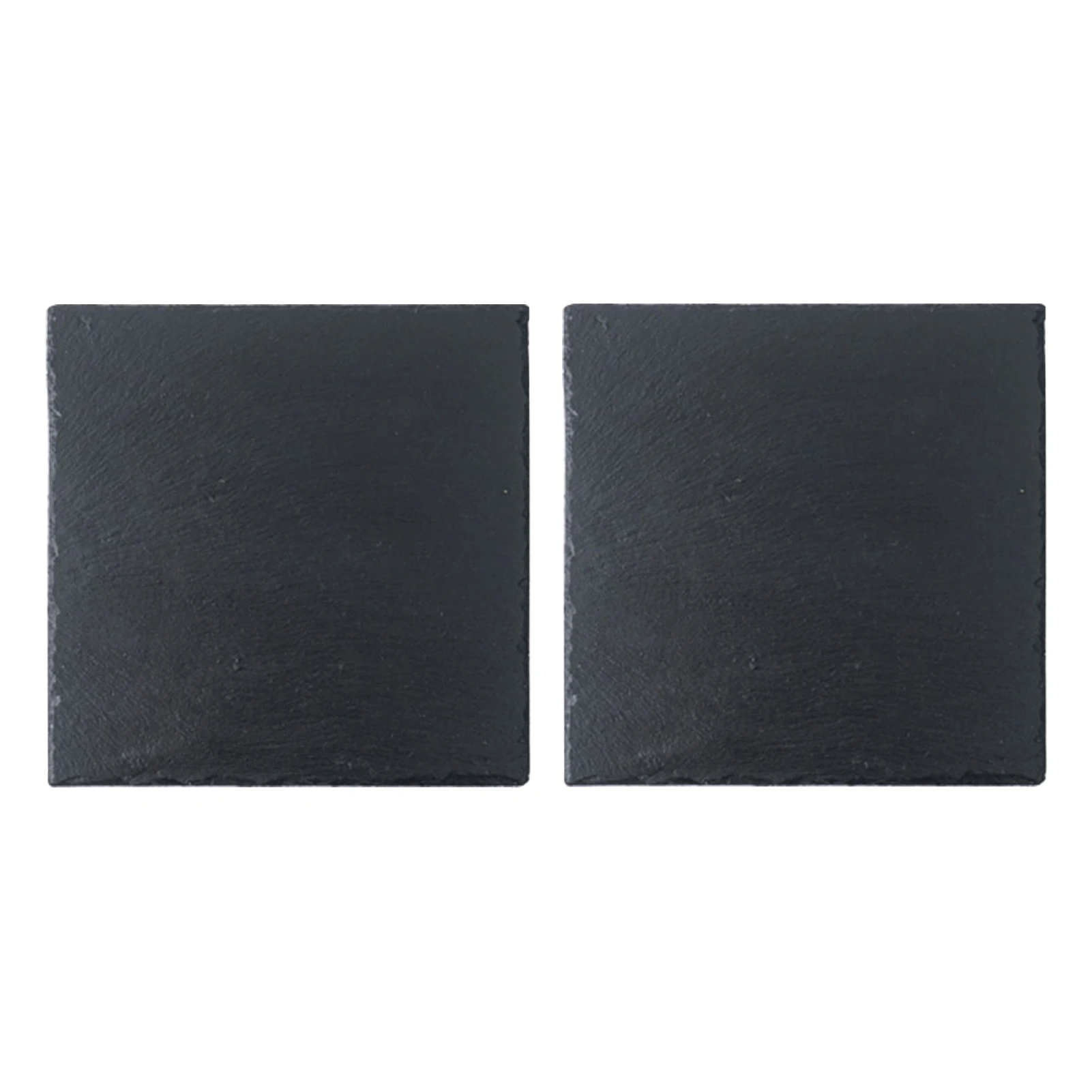 Slate Plates 20x20cm 2pc Natural Stone Rock Black Cutting Board Cheese Board Charcuterie Boards for CheeseSushi mat