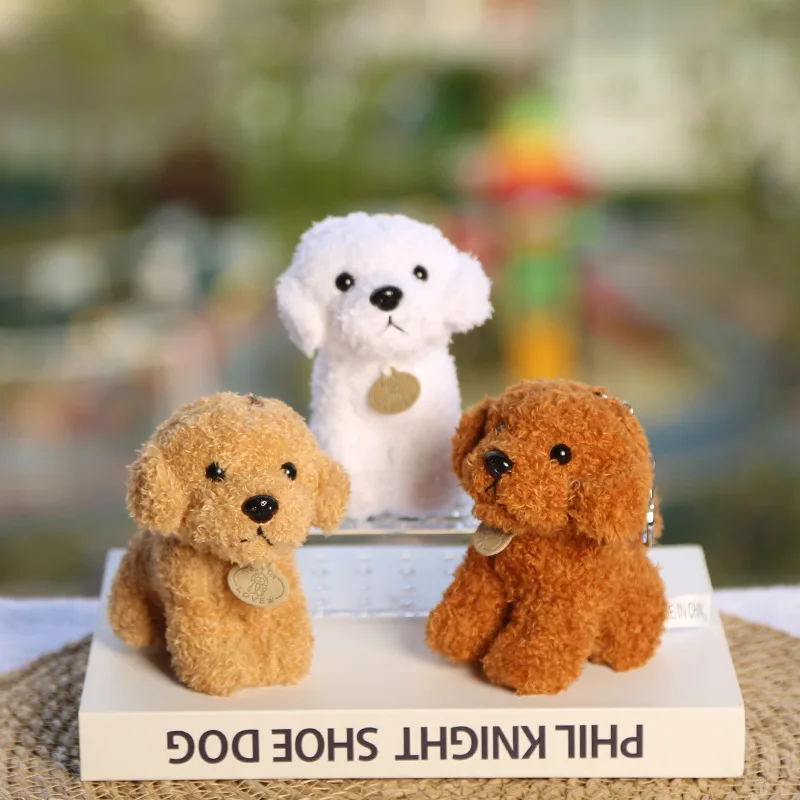 

Cute Teddy Dog Plush Keychain Small Pendant Kids Toys Backpack Hangings Stuffed Animals Christmas Birthday Gifts