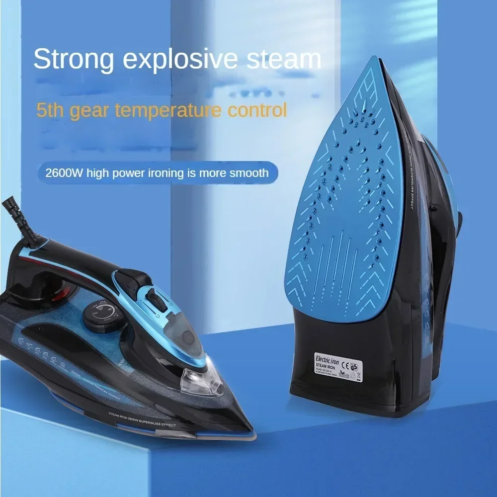 Iron,Steam Iron for Clothes 2600 Watt Wet and Dry Electric Iron, Anti-Drip,Ceramic Soleplate,Fast Heat Remove Wrinkle Of Clothes