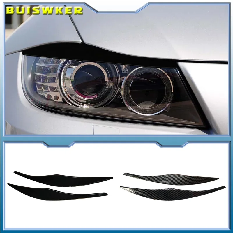 

Для BMW 3 серии E90 E91 2 шт. ABS Глянцевая черная фара для бровей веко 2005 2006 2007 2008 2009 2010 седан/Туризм