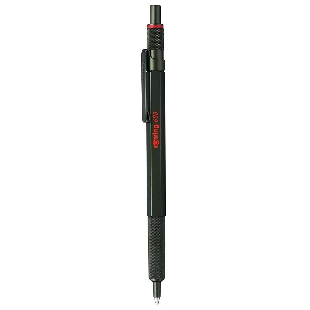 

rOtring 600 Ballpoint Pen | Medium Point | Black Ink | Green Barrel | Refillable