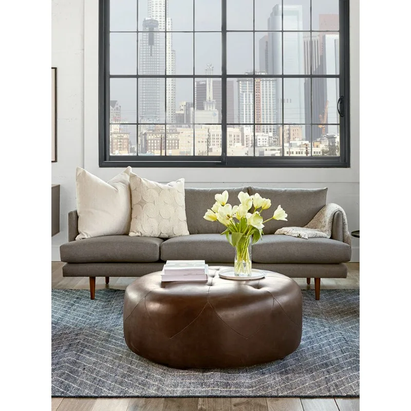 Light luxury simple modern cloakroom sofa stool Nordic stool luxury clothing store sofa stool round pedal changing room