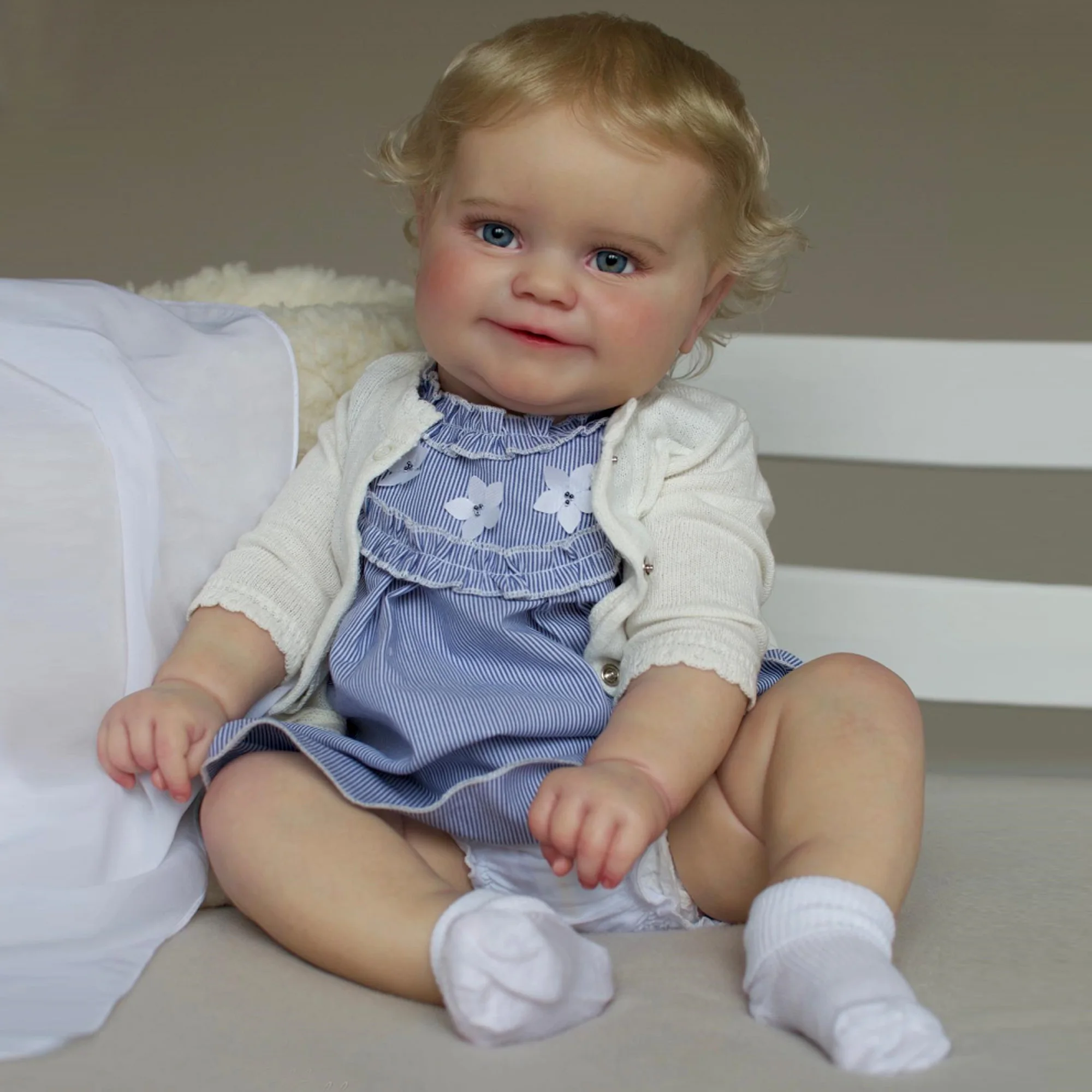 

Bebê Reborn Dolls 50/60CM Maddie Handmade Painted Adorable Girl With Rooted Hair Doll Toys Gifts Muñecas Para Niñas