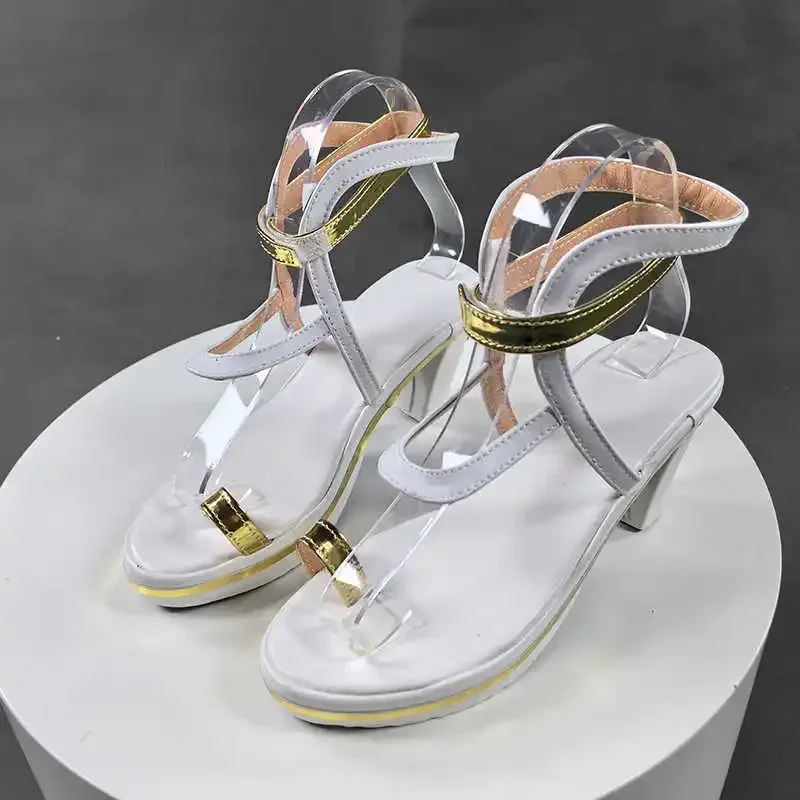 Spiel Wuthering Waves Cartethyia Cosplay Schuhe Frauen Lolita Transparente High Heels Sandalen Stiefel Halloween Kostüm Prop