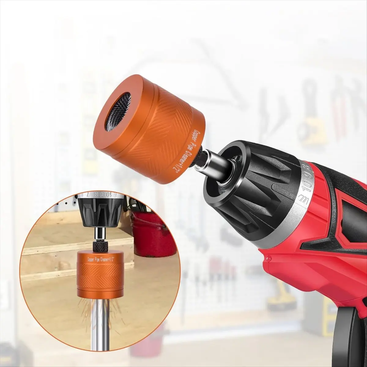 A20I 1/2 дюйма и 3/4 дюйма Набор для чистки металлических медных труб, для очистки ржавчины, пятен, краски на медных трубах и различных металлических труб