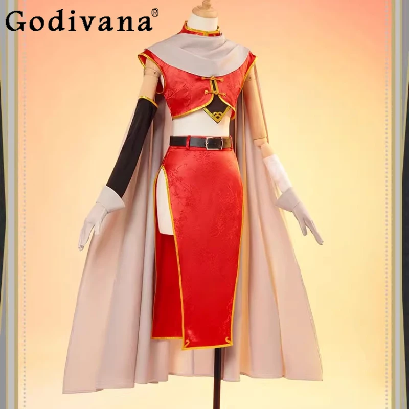 2 차원 게임 코스프레 스커트 세트 여성 애니메이션 할로윈 Cos 정장 여성 카니발 유니폼 의류 복장