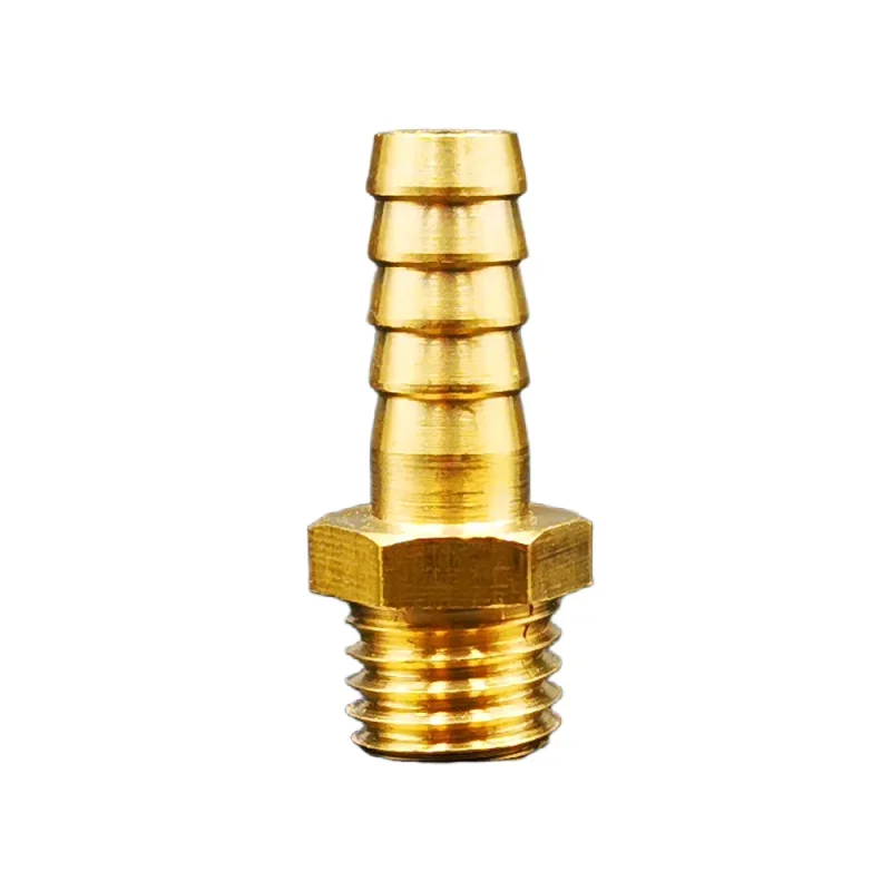 5pcs M8*1.25 M5 M6 Metric Male Thread To 6mm 8mm 10mm Hose Barb OD Brass Barbed Pipe Fitting Coupler Connector Adapter