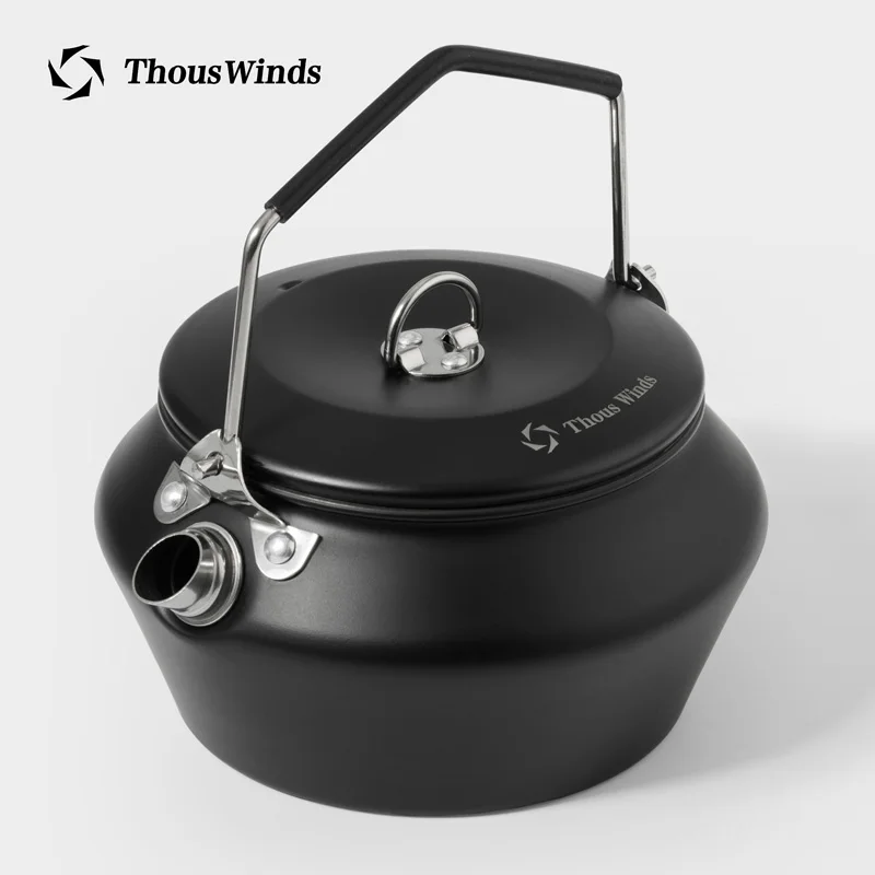 ThousWinds Stainless Steel Camping Kettle, Portable Outdoor Coffee Pot, Tourist Cookware, Lightweight, Fishing, Hiking Tableware