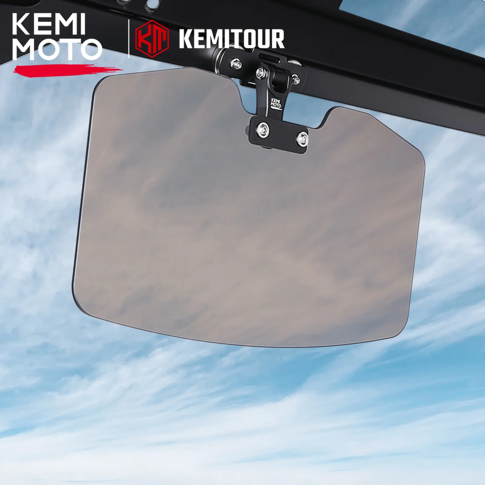 

KEMIMOTO Magnetic UTV Sun Visor Anti-Glare Design Polarized Shield Fits UTVs with Metal Roofs Compatible with Polaris Ranger