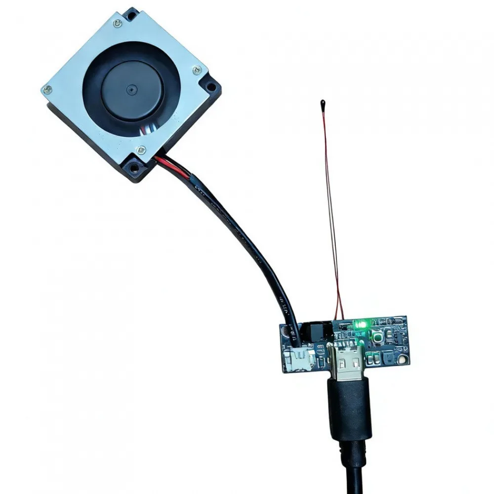 

DC5V 8.5W MaxType-C Thermostatic Fan Speed Controller Module 2/3/4 Wire Fan Temperature Control Switch for Router Cooling
