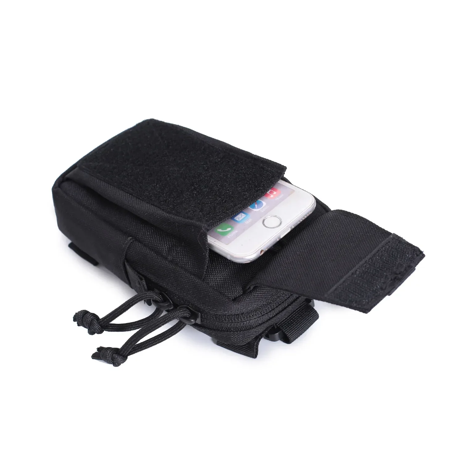 Molle mochila con correa para teléfono, soporte para deportes al aire libre, correr, acampar, senderismo, caza, accesorios, organizador, herramienta