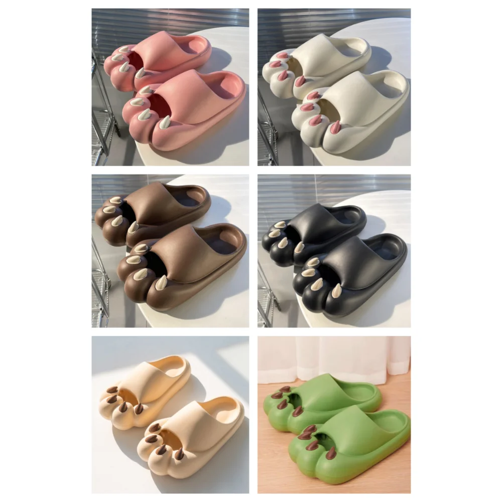 Cozy Creative Cat Paw Slippers Thick Sole Non-Slip Puppy Claw Slippers Cartoon Soft Bottom EVA Animal Paw Sandal Indoor image 5