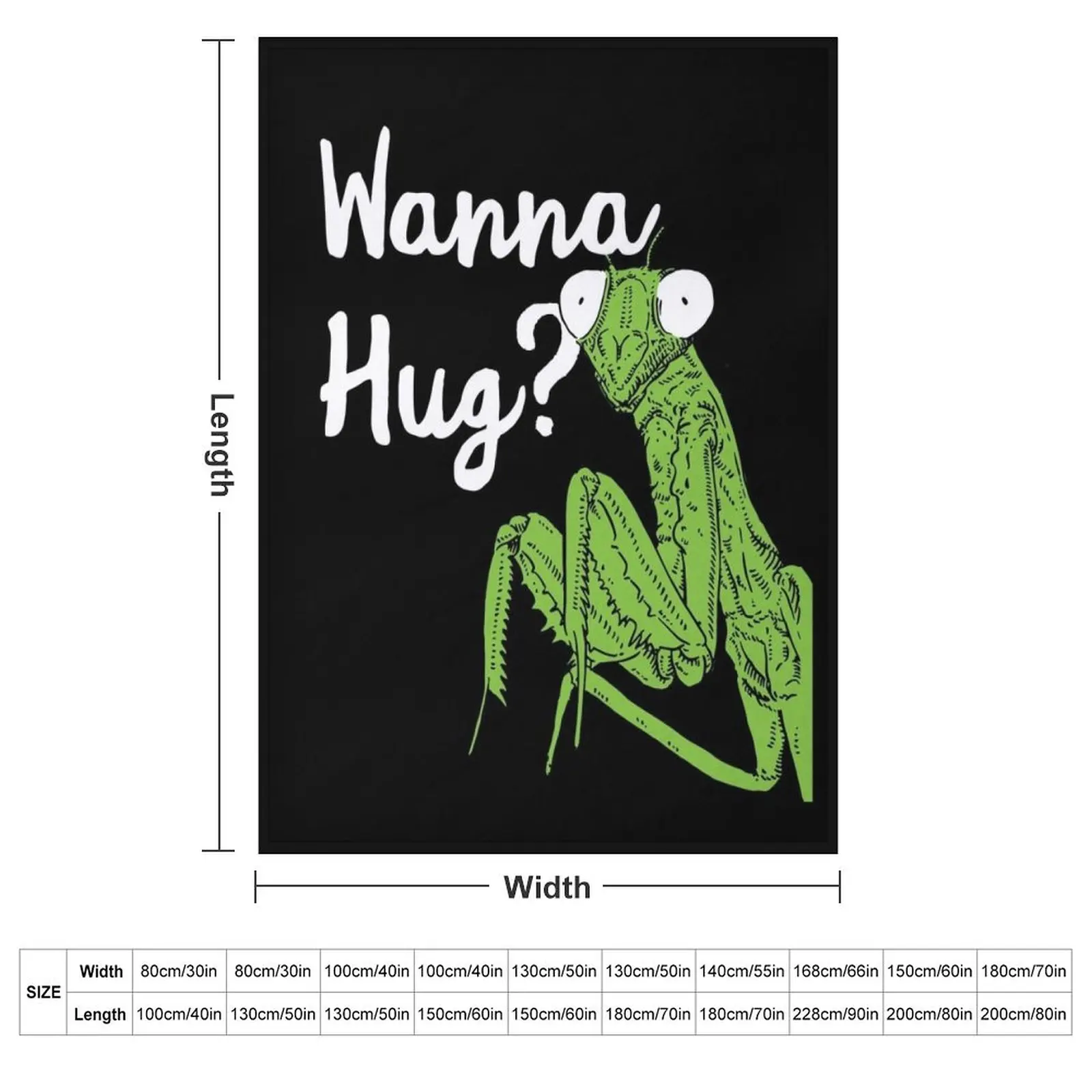 Insect Enthusiast Praying Mantis Lover Throw Blanket couch cozy soft plush fuzzy picnic outdoor blanket