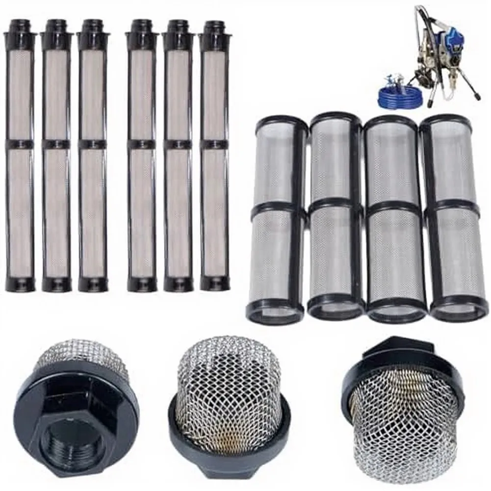 Stainless Steel Filter for Airless Spray Equipment Designed for Clog Resistance and Long Term Use 5 Outer 5 Inner 3 Pump Filters