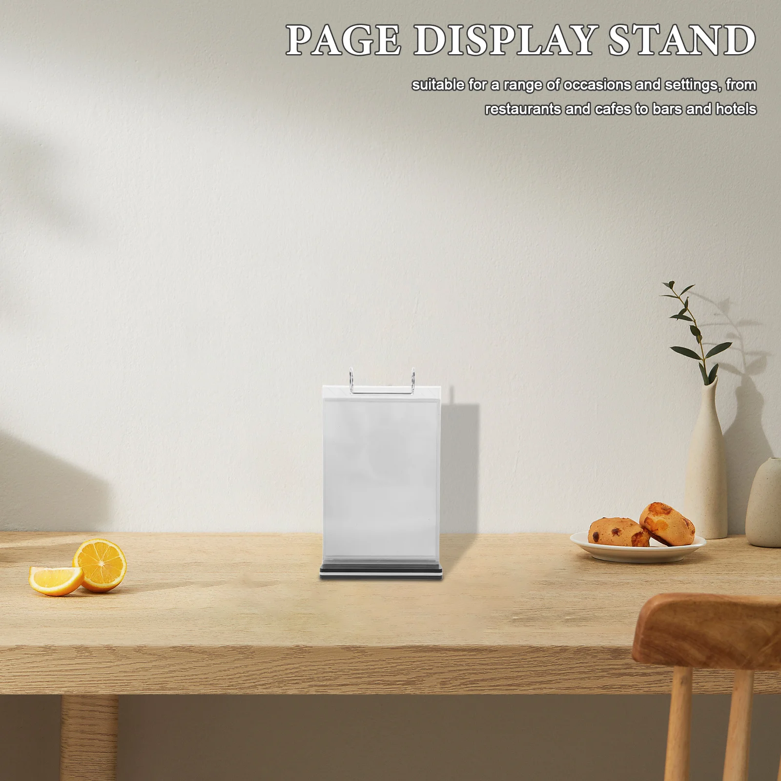 حامل عرض متعدد الصفحات A5 6 صفحات عمودي من الأكريليك حامل علامة عرض القائمة سطح المكتب مزدوج الجوانب حامل ورق نشرة شفاف #4