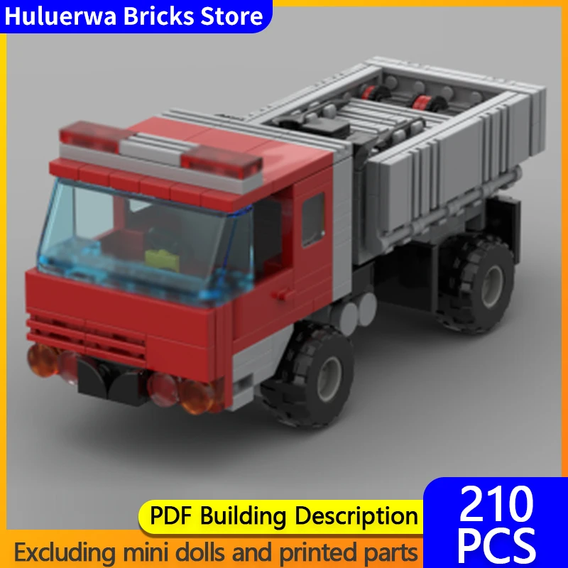 

Модель городской автомобиль MOC, строительные кирпичи, пожарный средний тактический грузовик, модульная технология, детские праздничные подарки, сборка игрушек, костюм