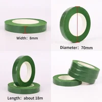 20/1Rolls Green Bouquet Floral Tapes Self-adhesive Stamen Wrapping Paper Tape DIY Flowers Decor for Florist Wedding Party Props 6