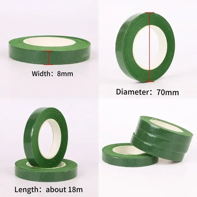 20/1Rolls Green Bouquet Floral Tapes Self-adhesive Stamen Wrapping Paper Tape DIY Flowers Decor for Florist Wedding Party Props 6 20/1Rolls Green Bouquet Floral Tapes Self-adhesive Stamen Wrapping Paper Tape DIY Flowers Decor for Florist Wedding Party Props 6