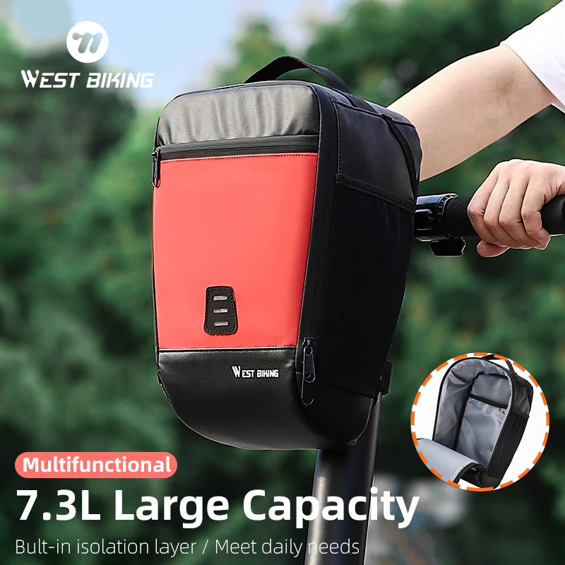 

7.3L Multifunctional Bike Handlebar Bag Electric Scooter MTB Road Cycling Bag With Water Bottle Pocket Shoulder Bike Backpack