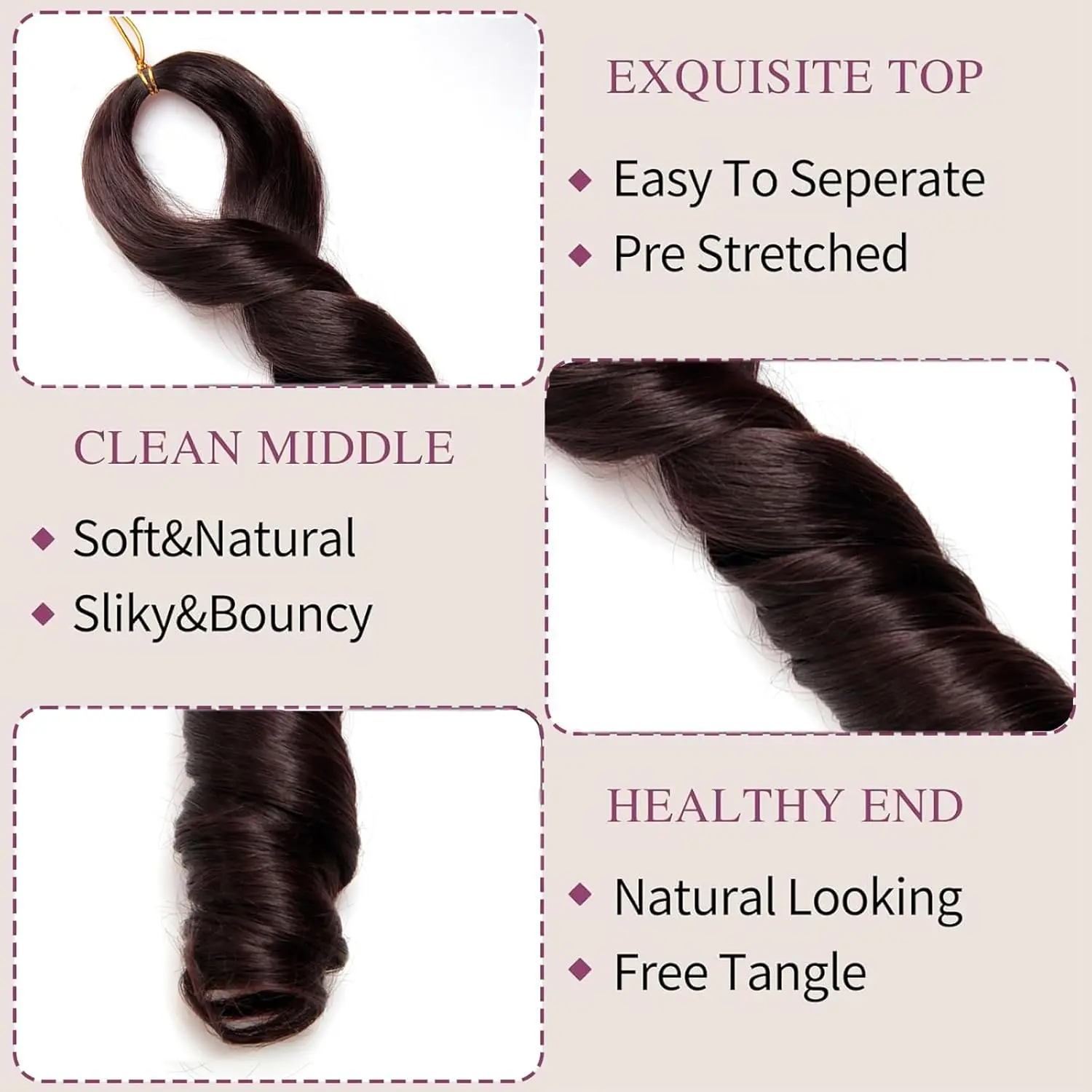 프렌치 컬 브레이딩 헤어 12/16/24인치 프렌치 컬 크로셰 브레이드 짧은 곱슬 크로셰 헤어 탄력있는 합성 매듭 없는 브레이딩