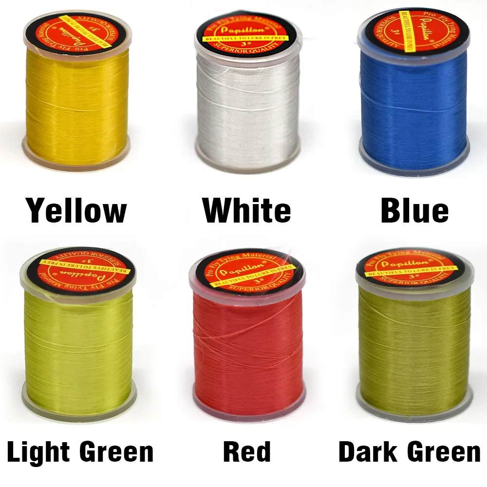 2Spools 450M/75D Floss Fly Tying Thread for #6~#14 Dry Wet Nymphs Streamers Bobbin Holder Fly Tying Tool