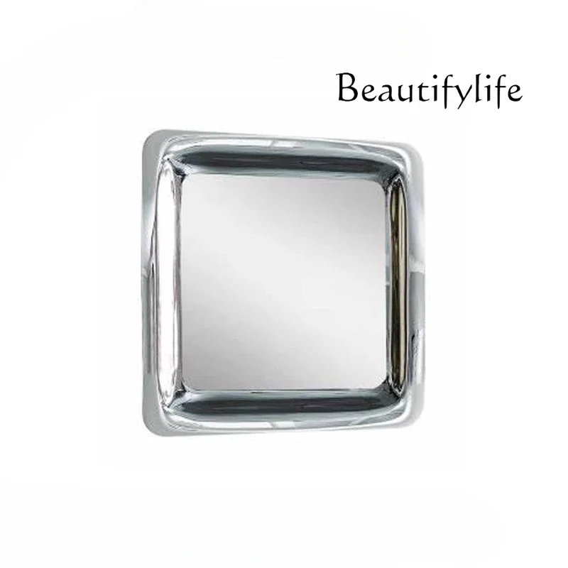 X Modern Fashion Design Creative Stainless Steel Sugar Cube Mirror Wall-mounted Mirror Full-length Mirror Floor