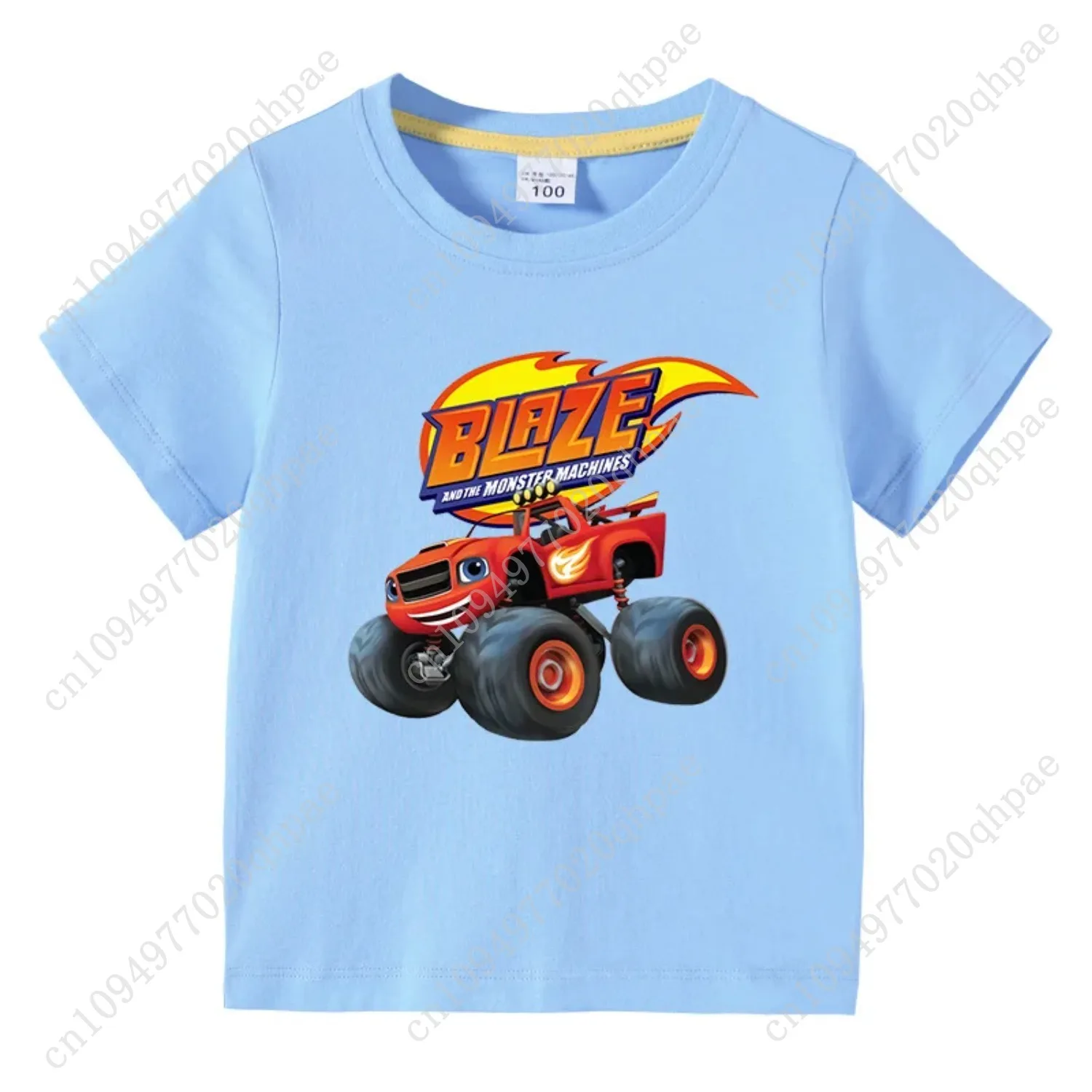 Blaze En De Monster Machines Cartoon Kids Grappige T-shirts Baby Jongens Koele Zomer T-shirt Kinderen Tops Meisjes Kleding 1-10Y