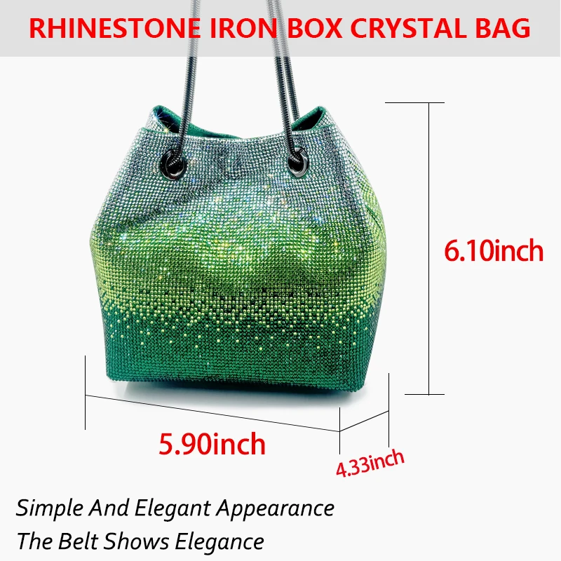 2024 Latest Italian Design Luxury Shiny Wedding Party Ladies Handbag high quality Diamond Tote Evening Bag