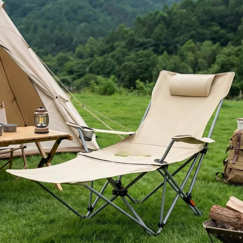 

Outdoor folding chair widened and enlarged portable folding moon chair four-position adjustable camping chair