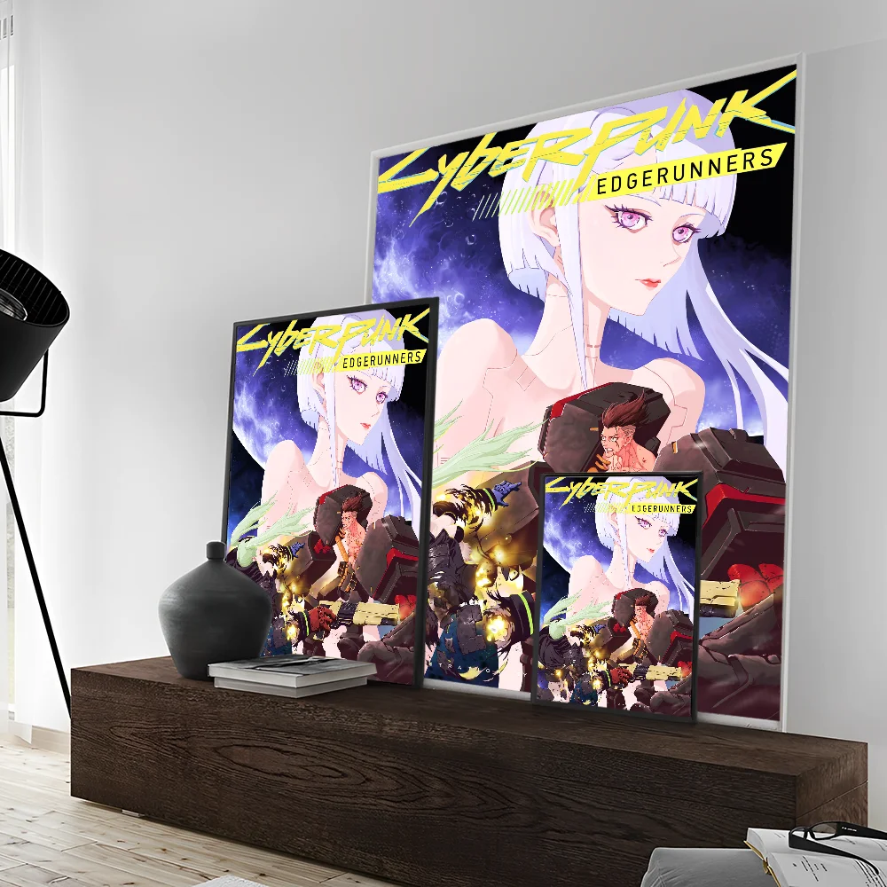 Anime C_Cyberpunks Cool E-Edgerunners Good Quality Prints and Posters Waterproof  Sticker Coffee House Bar Posters Wall Stickers