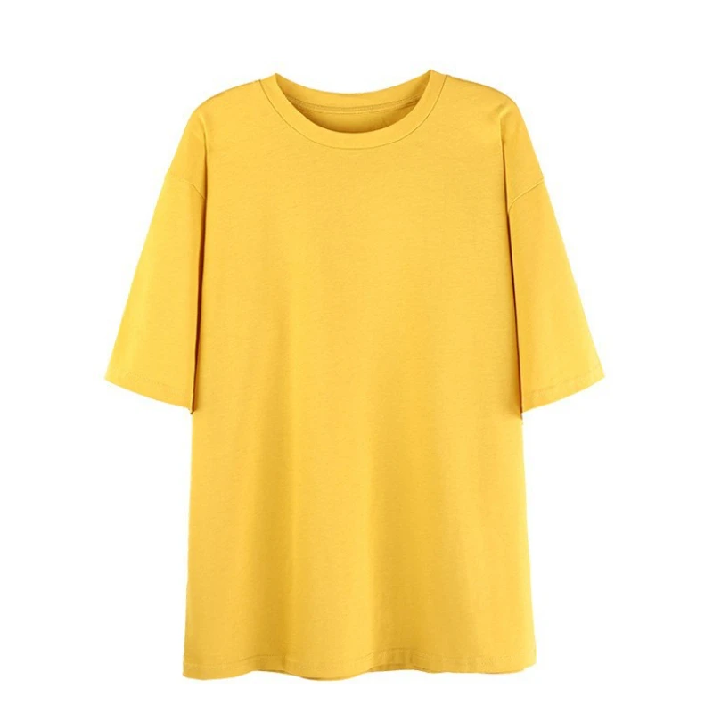 Camiseta de manga corta de talla grande para celebridades de Internet, tops holgados y versátiles de media manga para estudiantes Harajuku de estilo coreano de verano para mujer