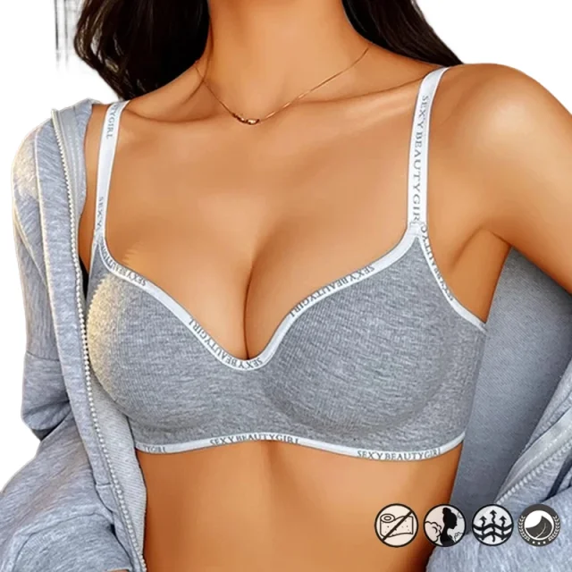 

Women Sexy Push Up Bras No Steel Comfortable Brassiere Female Soft Underwear Ladies Padded Adjustable Lingerie Letter KUCLUT