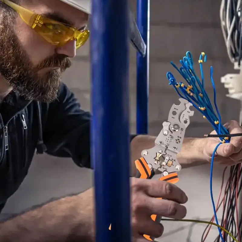 

Электрические плоскогубцы, складной портативный электрический инструмент для зачистки проводов, ручной инструмент, резак, многофункциональные электрические плоскогубцы для электрика