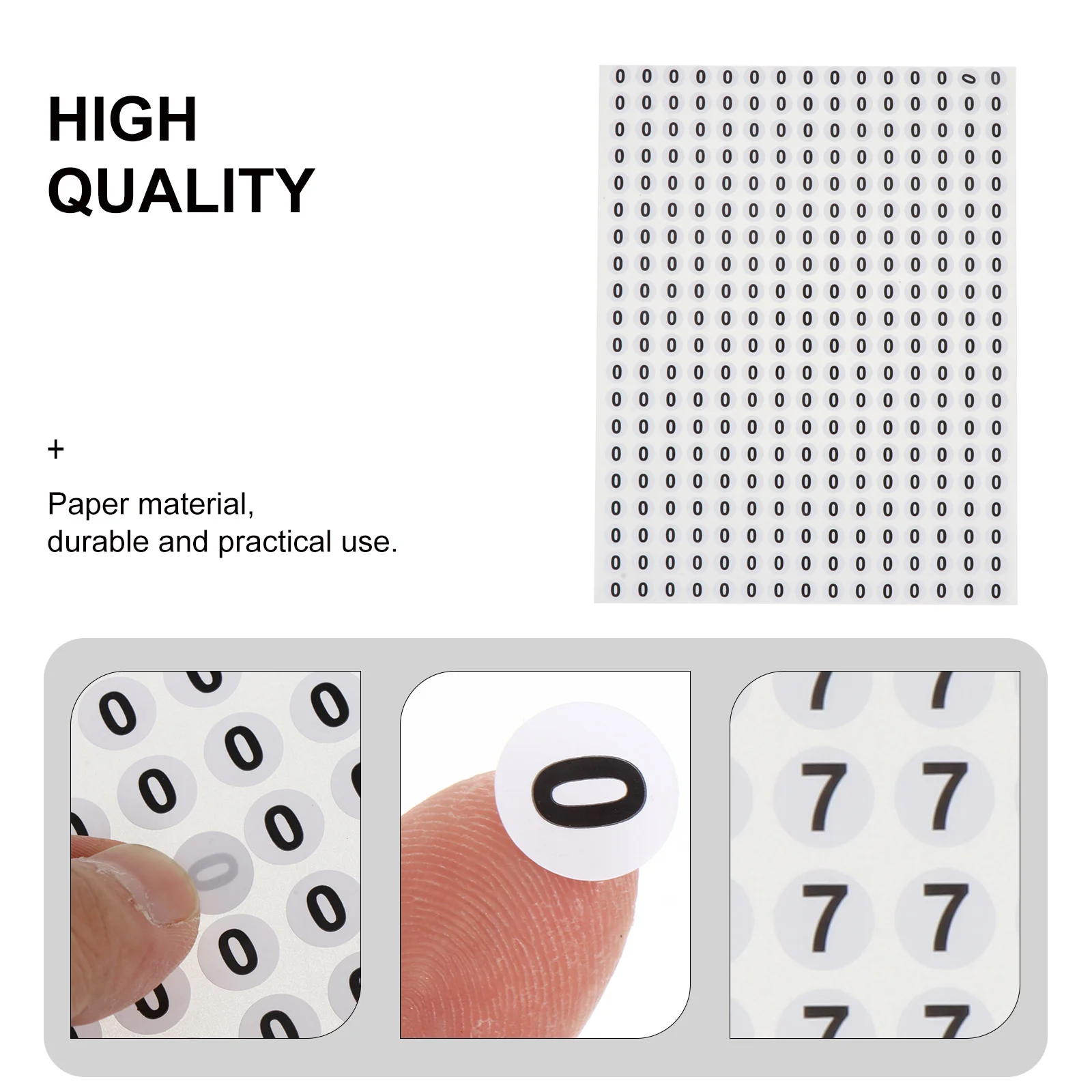 6000 Pcs Indoor Stickers Office Adhesive Number Tags Alphabet Self-adhesive