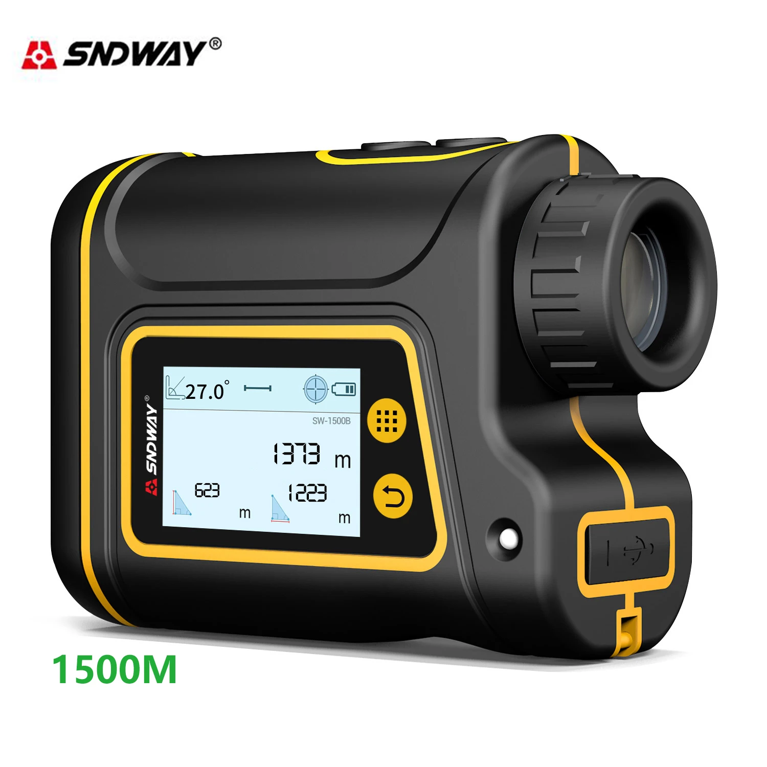 SNDWAY 600M/1500M Telescope Laser RangeFinder Digital Multi-functional Distance Meter With LCD Display Roulette Tape Measure