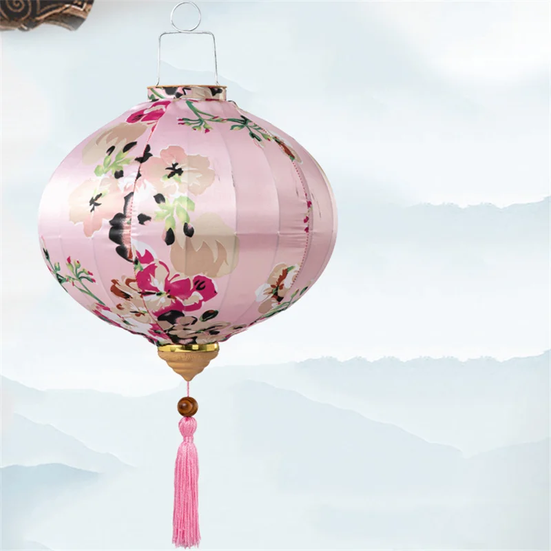 12/14inch Chinese Silk Lantern Ancient Style Vietnam Palace Lantern Restaurant Tea Room Mid Autumn Festival Party Decor Lantern