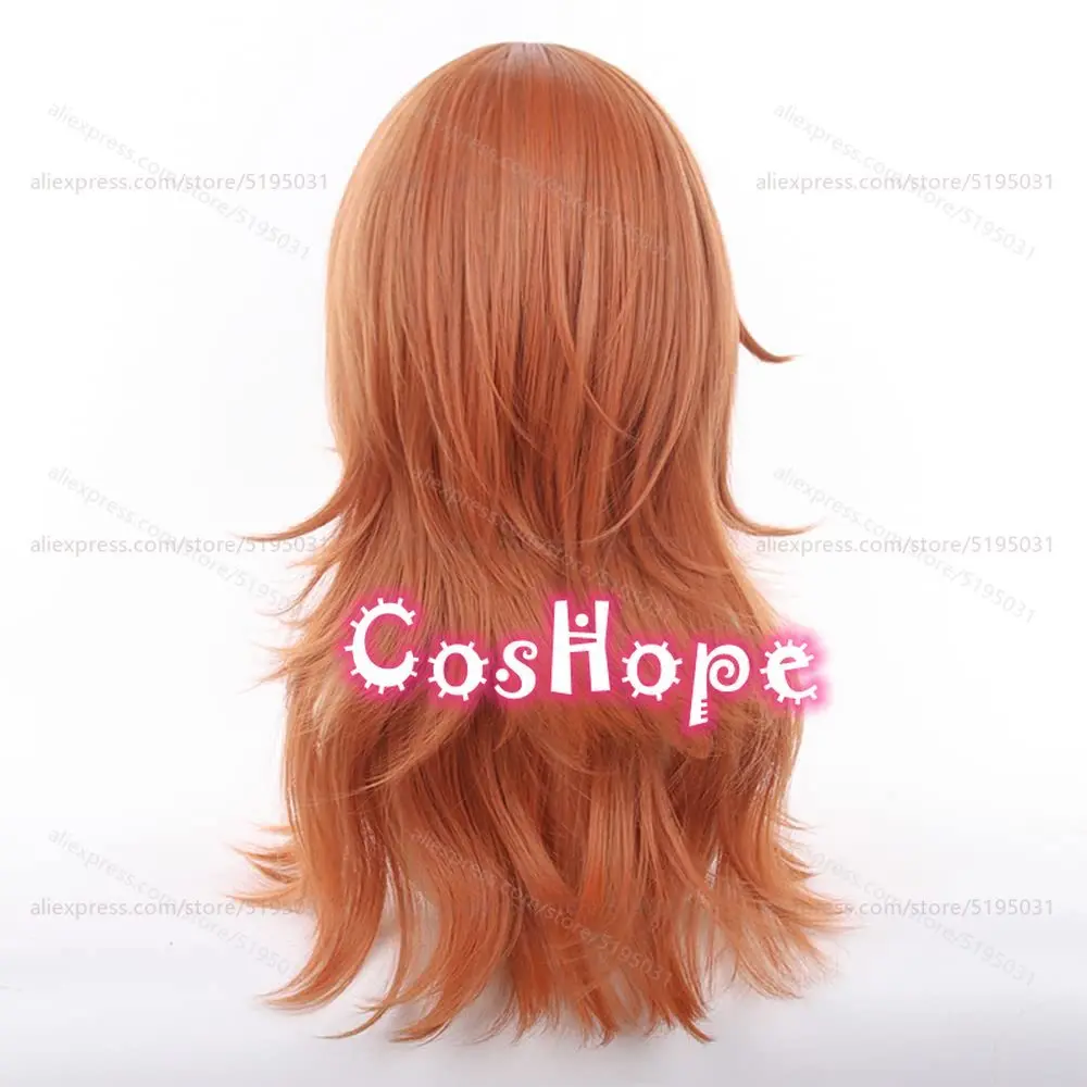 Parrucca cosplay Angel Devil Parrucca arancione lunga 60 cm Cosplay Parrucche cosplay anime Parrucche sintetiche resistenti al calore Capelli da festa per le donne