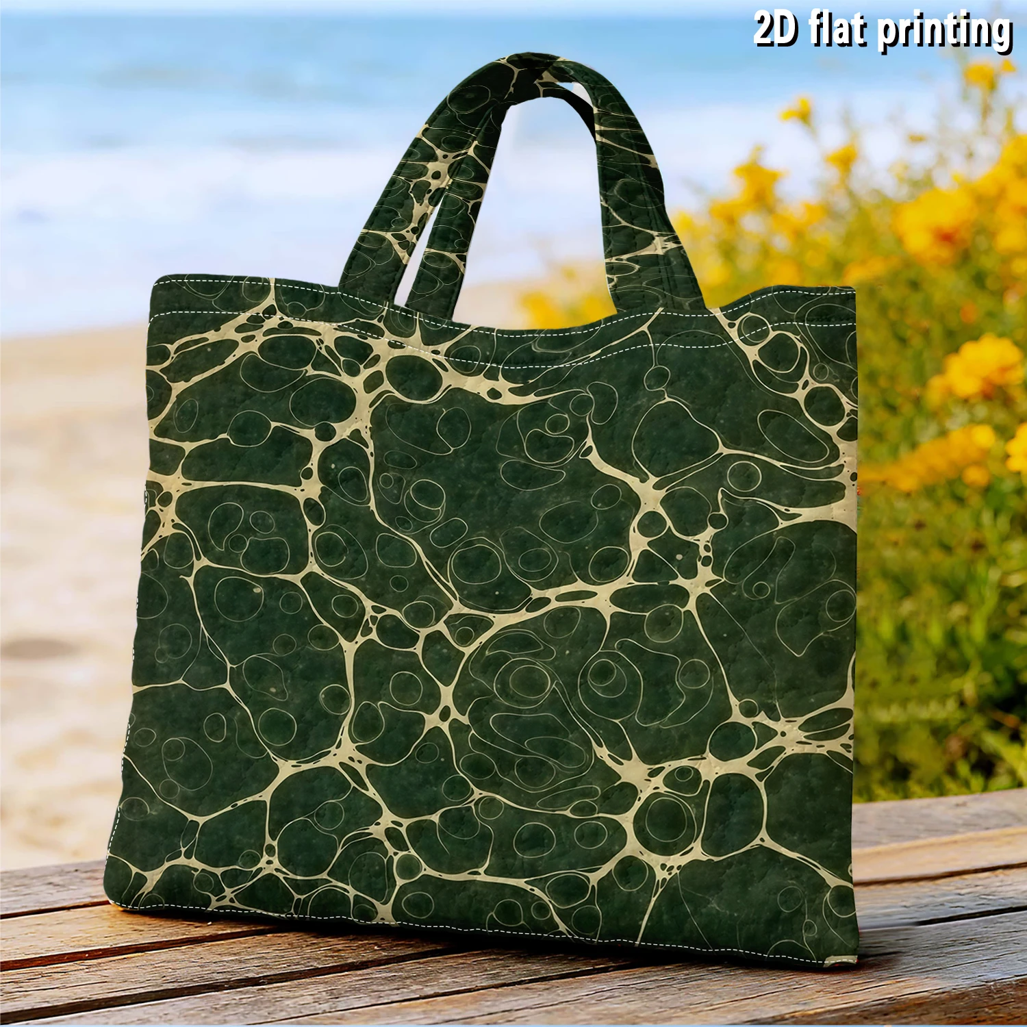 Women Bags Green - Dark Green Marble Vein Women canvas