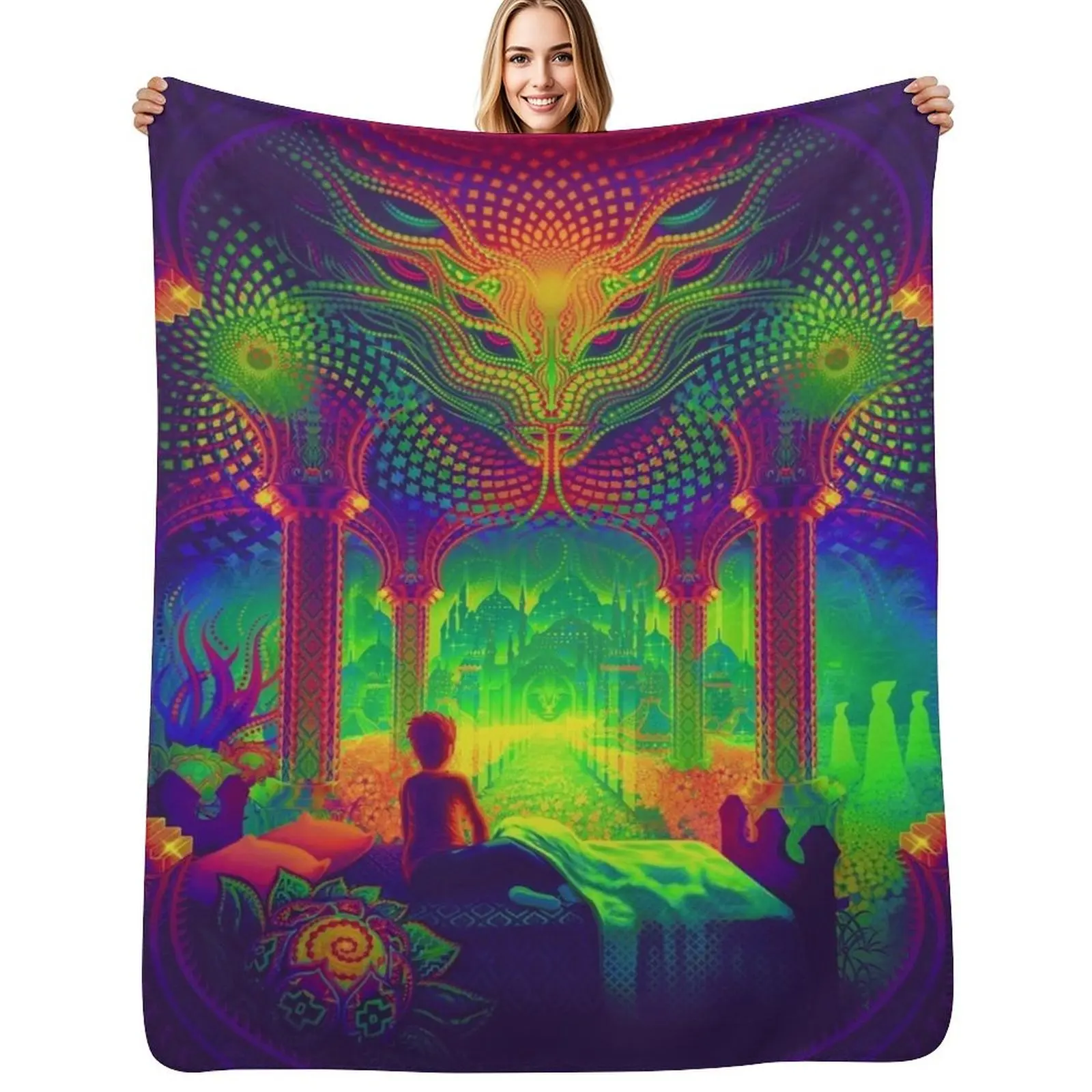 

Kargyraa Throw Blanket Soft Warm Blanket Gift for Men Women Adults