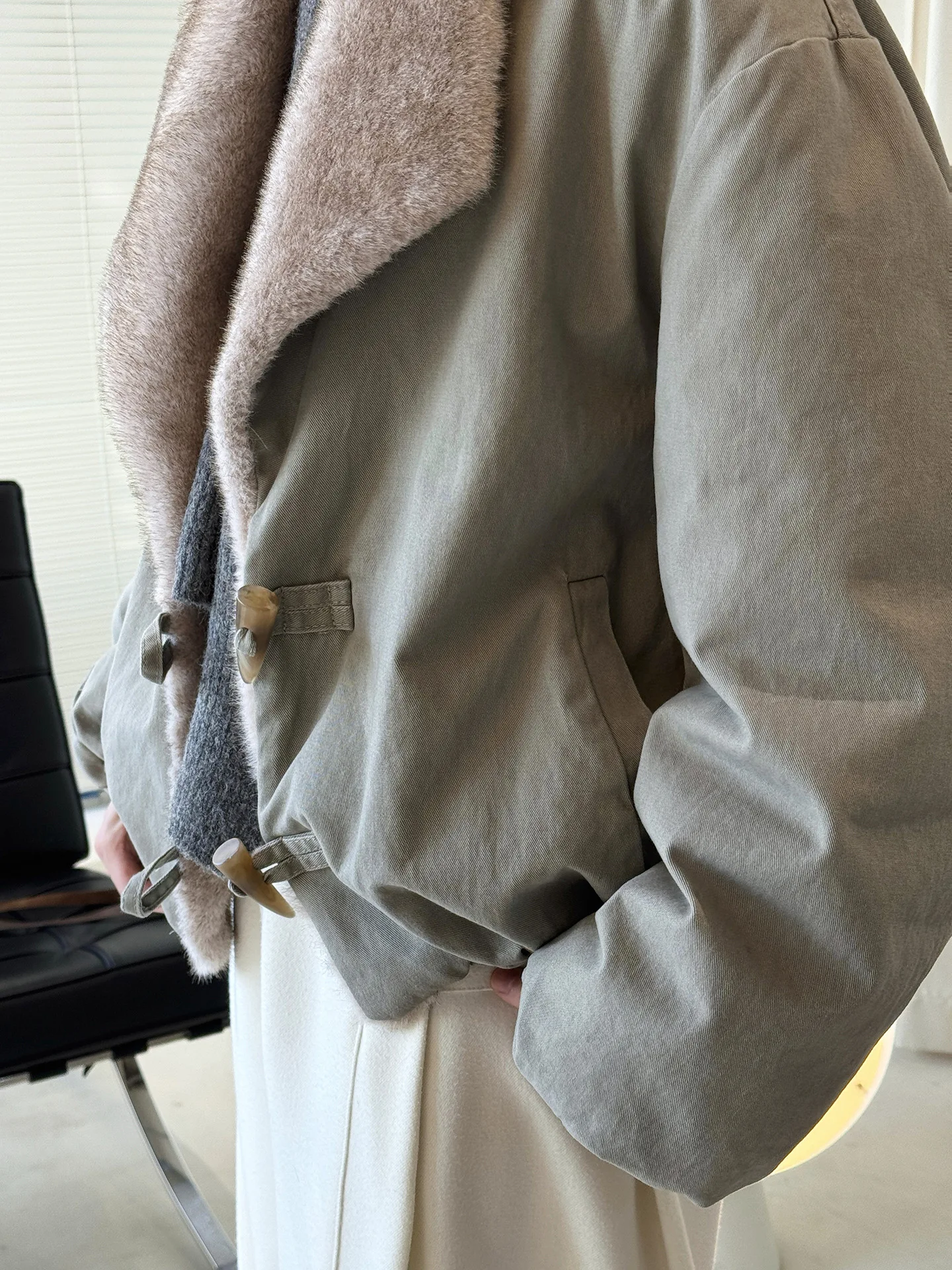 SEIZPROJECTS Winter New Korean Style Fashionable Design Style Lapel Mink Fur down Jacket Comfortable Warm Jacket for Women